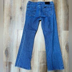Harley Davidson Mid/Low Rise Blue Denim Straight/ 
Flare Jeans